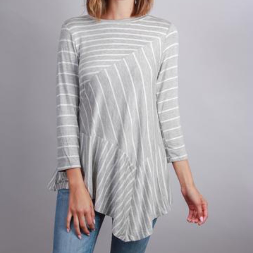 NEW Striped Asymmetric Tunic